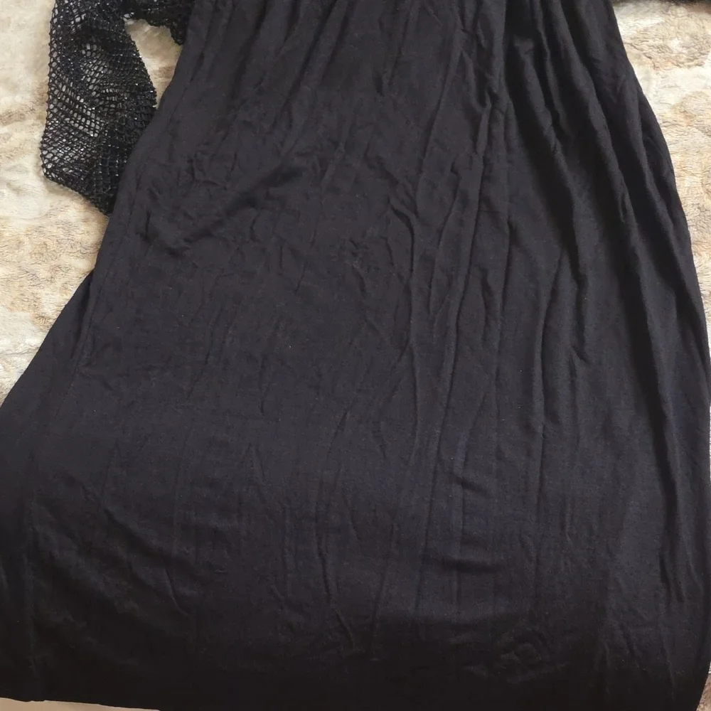 Elan Black Mesh Elegant Dress Wedding Formal